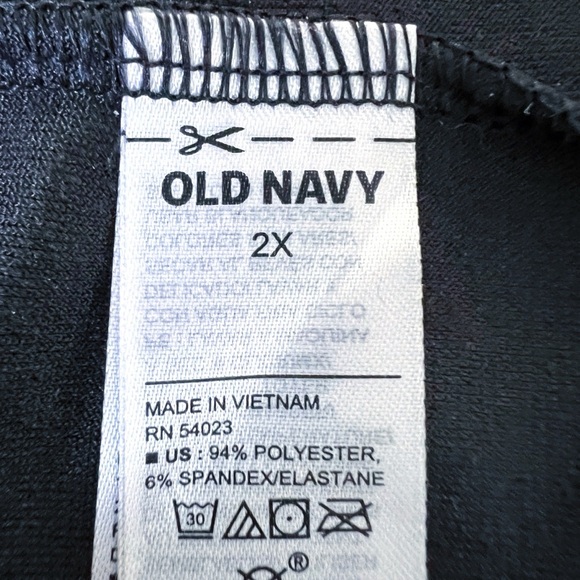 Old Navy Women's Black High Waisted Velvet Leggings Plus Size 2X EUC Sleek Comfy - Picture 4 of 4